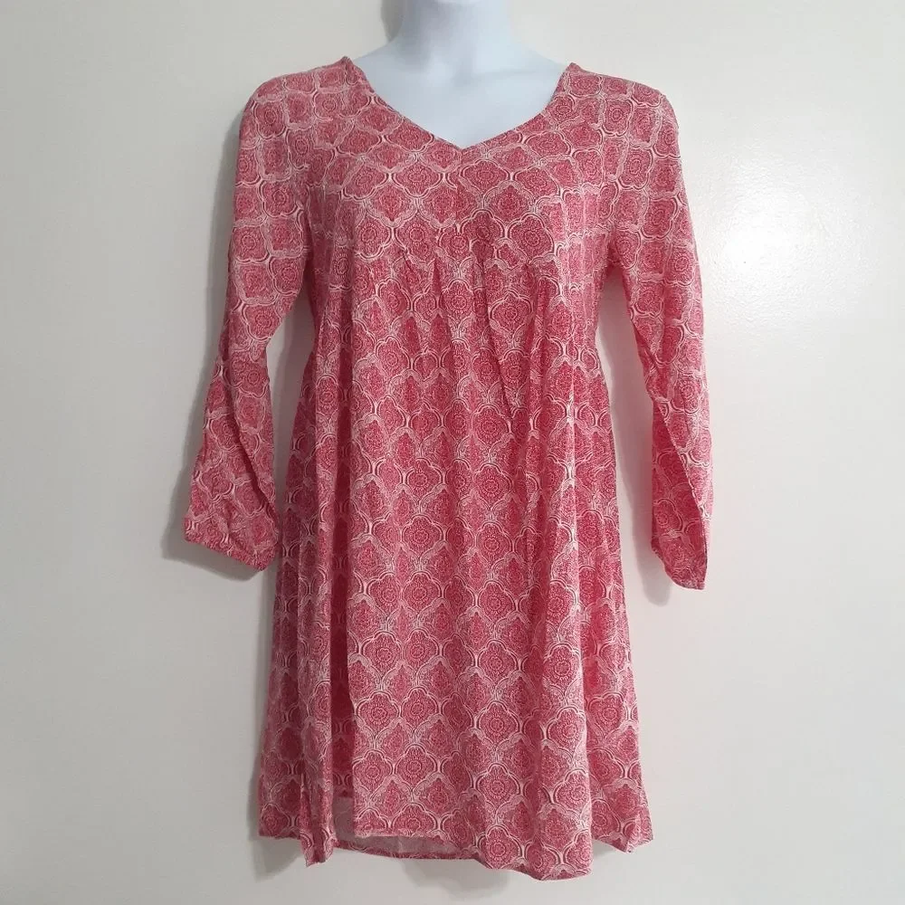 Ellos Red Floral Lightweight Dress 10 or 12 NWT - Picture 10 of 10